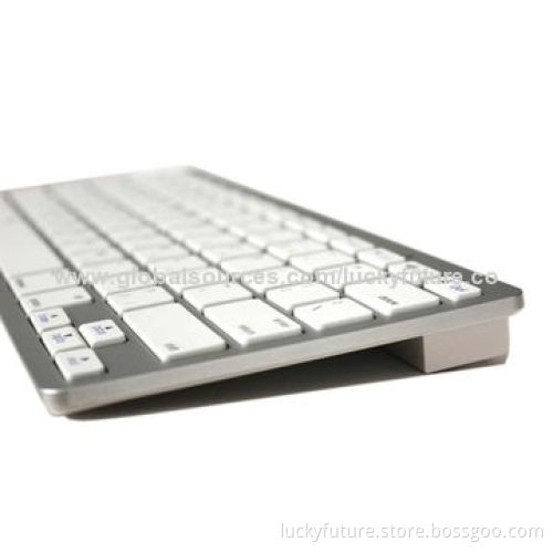 General Bluetooth v3.0 Wireless 78-key Keyboard for IOS iPad2/3/4/iPad Mini/iPad Air, White + Silver